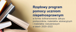 Rządowe wsparcie dla niepełnosprawnych uczniów na zakup podręczników oraz materiałów edukacyjnych i ćwiczeniowych