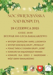 Zaproszenie na wieczór sobótkowy ph. Noc Świętojańska nad Rospudą