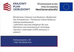 Laboratorium sztucznej inteligencji (AI) oraz Pracownia konstruowania robotów (STEM) w Technikum w Zespole Szkół w Dowspudzie
